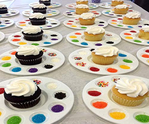 inifus 22 PCS Paint Tray Palettes for Kids, Plastic Paint Pallet with 10 Wells, Acrylic Artist Paint Tray Palette for Kids, Students to Acrylic Oil inifus