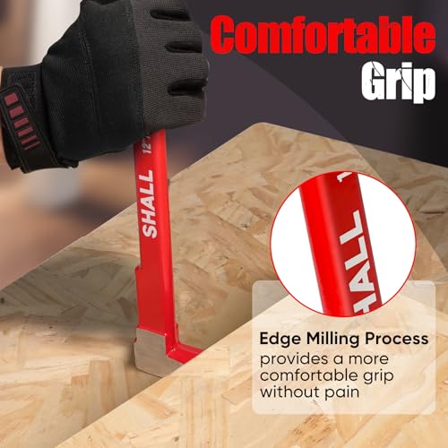 SHALL 3-Piece Nail Puller Tool Set, 12’’, 10’’, 8’’ - Heavy Duty & Mini Cats Paw Pry Bar, Utility Claw Bar, Wonder Bar, High Carbon Steel Crowbar SHALL