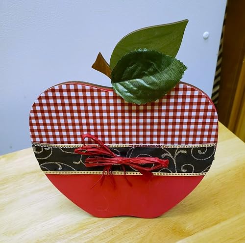 Unfinished Wood Apple Shape | DIY School Teacher Craft | Up to 36" 7" / 1/4" 24 Hour Crafts