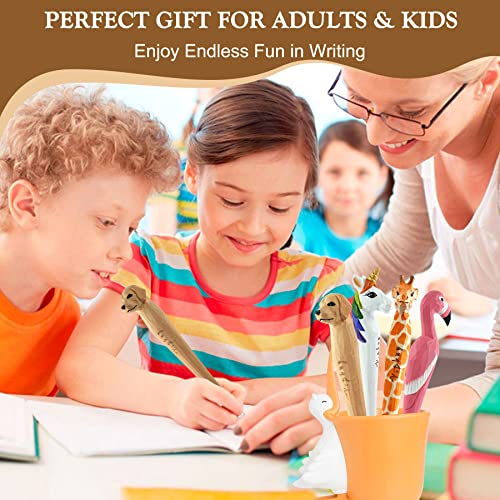 VIPbuy 2 Count 100% Handmade Wood Carved Gel Ink Pens -Novelty Refillable Writing Pens Office School Supplies Birthday Christmas Gift, Labrador VIPbuy