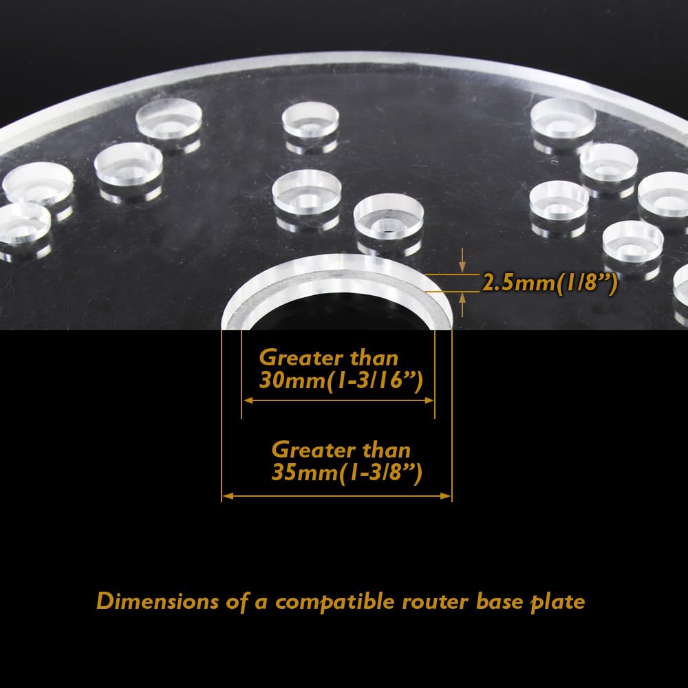 O'SKOOL 10 pcs Brass Router Template Bushing Guides Sets Fit Any Router Sub-base of the Porter Cable style O'SKOOL
