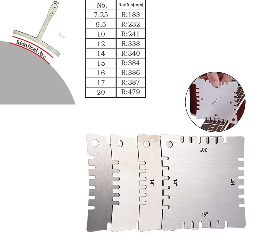TUOREN 61Pieces Complete Guitar Repairing Tool Kit with Ruler Gauge Measuring Tool Hex Wrench Files Fingerboard Guard Grinding Stone Guitar Gift for TUOREN
