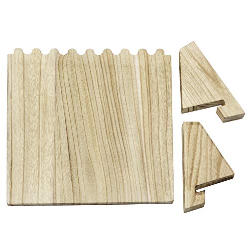 MOOCA Wooden Plank Necklace Jewelry Display Stand for 8 Necklaces, Necklace Display Holder, Wood Plank Necklace Display Stand, Necklace Storage MOOCA