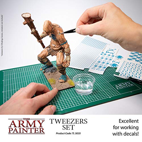 The Army Painter Tweezer - 2-Piece Precision Tweezers Set of Sharp Tweezers Precision & Fine Pointed Tweezers for Assembling Miniatures- Small The Army Painter