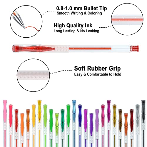 Shuttle Art 260 Pack Gel Pens Set, 130 Colors with 130 Refills for Adults Coloring Books Drawing Crafts Scrapbooking Journaling Shuttle Art