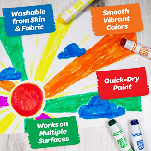 Washable Paint Sticks, No Water Required, Paint Set for Kids, Art Supplies, 6 Count Crayola