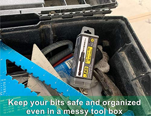 JNB Pro Wood Countersink Drill Bit Set JP0506, 5 Pc #6(9/64"), 2 Extra Bits 9/64 Tapered Drill Bit, 1 Adjustable Collar, 1 Wrench - 1/4" Quick Change - WoodArtSupply