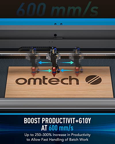 OMTech 80W CO2 Laser Engraver with LightBurn, 24x35 Inch Laser Engraving Cutting Machine with Autofocus Ruida Control Panel 4 Way Pass Air Assist, OMTech