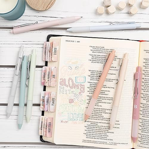 BLIEVE - Pastel Colored Gel Pens With Cool Matte Finish, Aesthetic and Cute Pens With Smooth Writing For Journaling And Bible Note Taking No Bleed BLIEVE