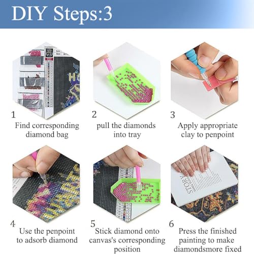 JFYHAB 5D Diamond Painting Kits Life of Tree Stained Glass DIY Diamond Full Round Drill Diamond Art Painting for Adults Tree Diamond Painting Full JFYHAB