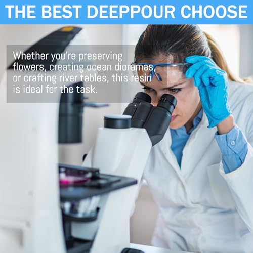 Deep Pour Epoxy Resin 4.5 Gallon 2-4" Inch Pour Depth Low Viscosity Crystal Clear & High Gloss, Bubble-Free Casting 2:1 Mix Ratio Resin Kit for Wood Kapaga