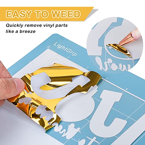 WRAPXPERT Gold HTV Heat Transfer Vinyl Rolls - Gold Iron on Vinyl 12''x5ft, Gold Foil HTV for Tshirts, Metallic Gold HTV Vinyls for Garment Fabrics WRAPXPERT