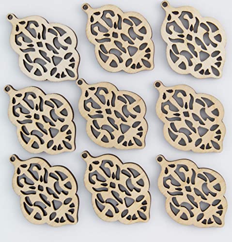 ALL SIZES BULK (12pc to 100pc) Unfinished Wood Laser Cutout Chandelier Scroll Dangle Earring Jewelry Blanks Shape Crafts Made in Texas Texan Wood Crafts