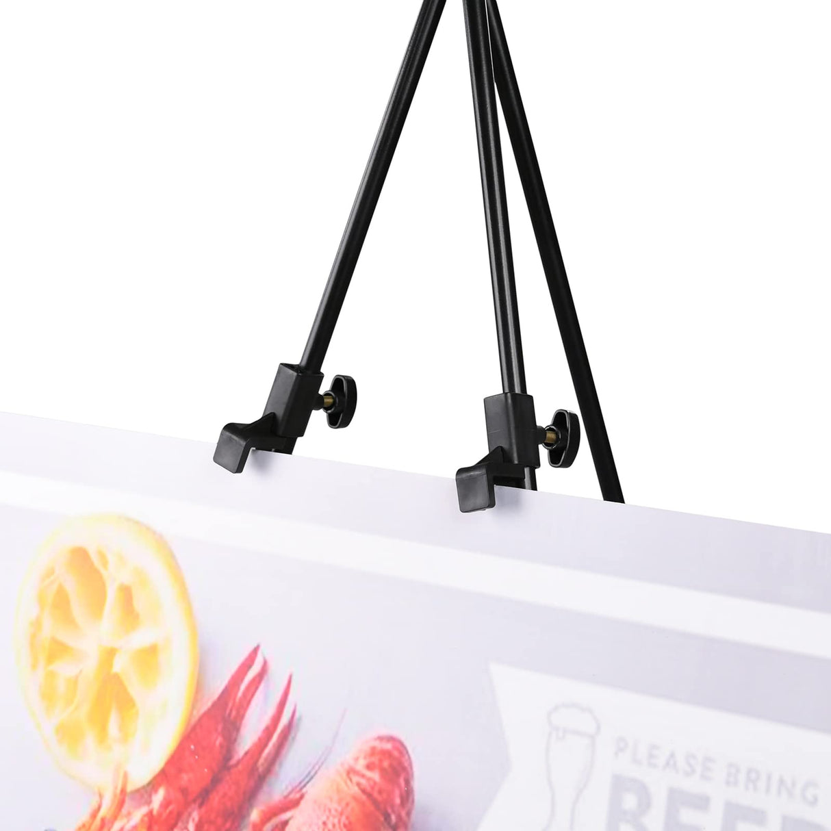 MEEDEN 2-Pack Steel Folding Tripod Display Easel -63'' Tall Adjustable Instant Easel Display Stand with Bag for Signs, Presentations, Posters & Art MEEDEN