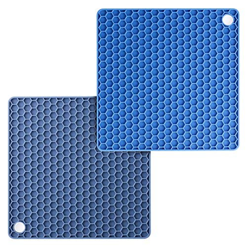 BTaT- Trivets for Hot Pots and Pans, 2 Pack, Trivets, Silicone Trivet, Hot Plate Holder, Trivets for Hot Dishes, Hot Pot Holder, Silicone Trivet Mat, Brew To A Tea