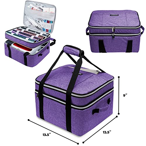 MYBAGZING Double-Layer Carrying Case for Cricut EasyPress 2 12x10 and 9"x9" Cricut Heat Press Machine, Htvront Heat Press, Cricut Heat Press 3 Bag MYBAGZING