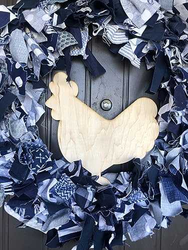 Unfinished Wooden Farm Animal Silhouette DIY Kit for Easy Painting for Wreath, Sign, Home Decor, Wall Art (Chicken) AVTRBoutique