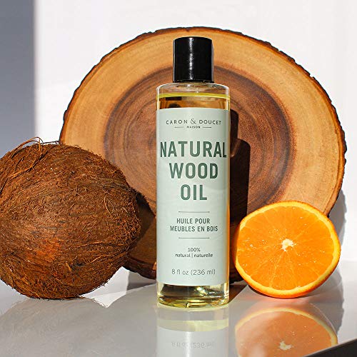 Caron & Doucet - Natural Wood Conditioning Oil - 100% Plant Based Wood Conditioning and Polishing Oil - Orange Scented - Suitable for Natural Wood CARON & DOUCET