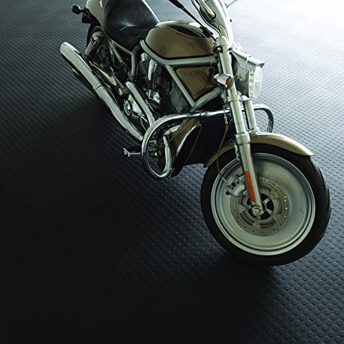 VersaTex Garage Floor 18 x 18 inch Square Rubber Raised Coin Interlocking Floor Tiles for Home Gym, Garage Flooring, Trade Show Flooring, Basement VERSATEX