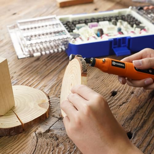 HARDELL Rotary Tool Accessories, 508PCS Power Rotary Tool Bits with 1/8"(3.2mm) Diameter Shanks, Universal Fitment for Sanding, Drilling, Polishing, HARDELL