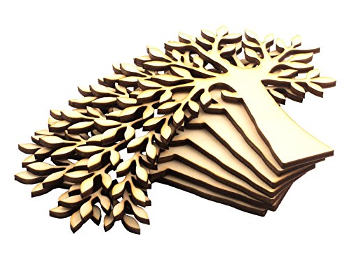 Summer-Ray 15pcs Wooden Silhouette Tree Wooden Craft Piece 4" Summer-Ray.com