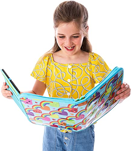 GirlZone Rainbow Jumbo Arts and Crafts Filled Stationery Pencil Case for Girls, Great Gift for Girls GirlZone