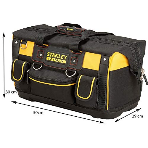 STANLEY FATMAX Open Mouth Rigid Tool Bag with Storage Compartment, Multi-Pockets Storage Organiser, 20 Inch, FMST1-71180 Stanley