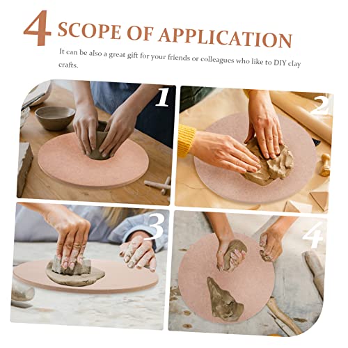 Tofficu Sculpture Base Clay Tools Ceramic Wheel Bat Clay Sculpting Board Flat Unfinished Wood Bases for Doll Wood Carving Tools Ceramic Tools Cake Tofficu
