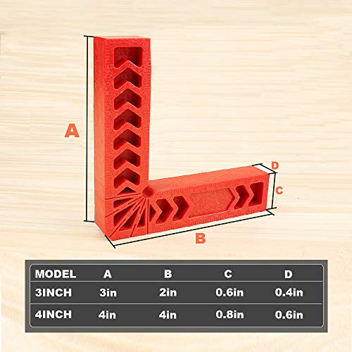 Positioning Squares, Woodworking Tool, Positioning Metric Marking Gauge, 90 Degree Corner Clamp Angle Ruler,Carpentry Squares for Picture Frames, QEDT