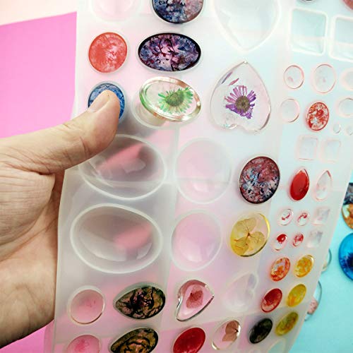 Gem Jewelry Silicone Casting Mold, for Resin Epoxy DIY Crafting, Earring, Pendant, Studs Jewelry Making (Large) yuntop