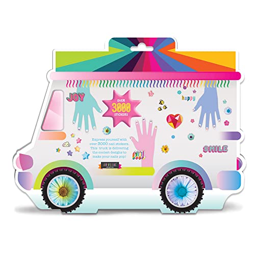 Craft-tastic — Nail Sticker Express — Nail Art Kit — Regular, Gold Foil, & Glitter Stickers — Ages 8+ Craft-tastic