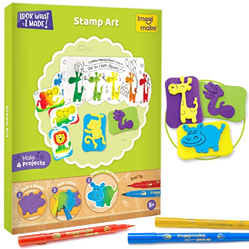 Imagimake 5 in 1 Awesome Craft Kit | Over 15 Projects - Creative DIY Arts & Crafts, Craft Kit for Kids | Gifts for 5 6 7 8 9 10 11 12 Years Old Girls Imagimake