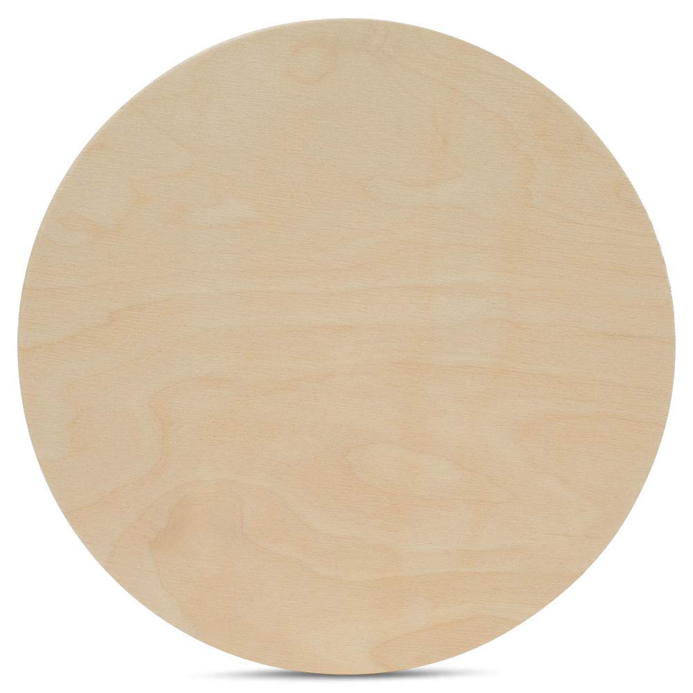 Wood Circles 24 inch 1/2 inch Thick, Unfinished Birch Plaques, Pack of 1 Wooden Circle for Crafts and Blank Sign Rounds, by Woodpeckers Woodpeckers