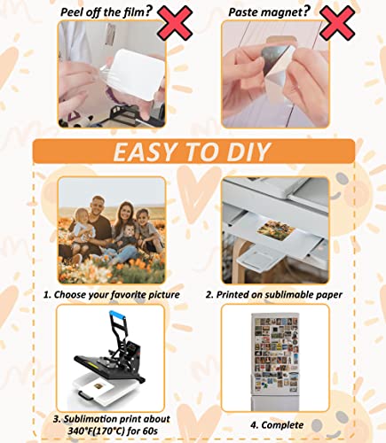 10pcs Sublimation Magnets Blanks, Enlarge 4 x 6 Inch Sublimation Refrigerator Magnet Blanks Personalized Fridge Decorative for Home Wall Decor DIY Qomork