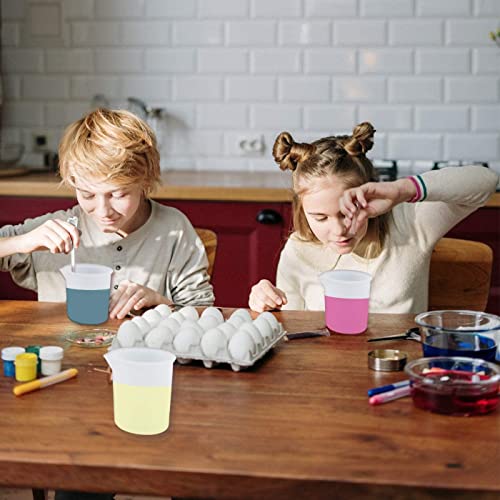 3 Silicone Measuring Cups for Resin 100ml,Nonstick Silicone Mixing Cups/DIY Glue Tools Epoxy Resin Cups Reusable Precise Scale Resin Mixing Cups for MLOLM