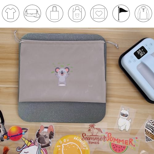 Heat Press Mat for Easy Press Both Sides Applicable (15" x 15"), Heat Press Pad for Cricut Easypress/Easypress 2 & HTV Craft Vinyl Ironing Insulation EasyCount E