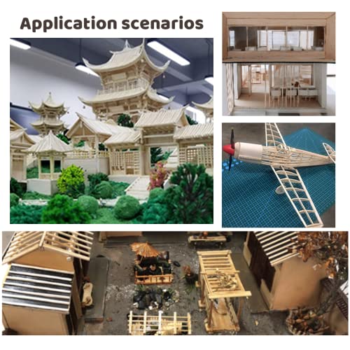 MUXGOA 20 Pcs Wood Sheets,Unfinished Balsa Wood Sheets for Crafts DIY Wood Sheets Thin Wood Sheets for Wooden DIY Ornaments,Scrabble Tiles,House MUXGOA