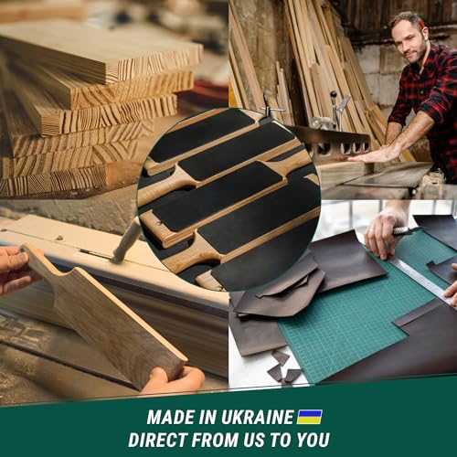 BeaverCraft Leather Strop for Knife Sharpening with Stropping Compound Knife Strop Kit LS1P1 -Stropping Leather Knife Sharpener - Stropping Kit BeaverCraft