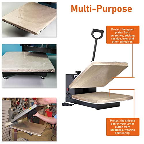 Heat Press Platen Wrap Cover, Wrap Cover for Heat Press Platen Heavy Duty Cover Protector for Protecting Sublimation Heat Pressing Machine Plate (15 TTSITG
