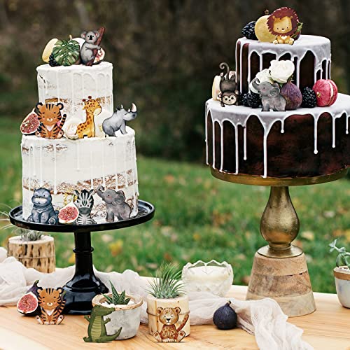 Geetery 12 Pcs Woodland Animals Wooden Animal Cutout Shapes Forest Painted Woodland Baby Shower Decorations Woodland Creatures Wood Table Geetery