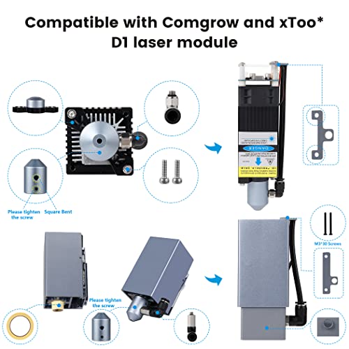 Comgrow Air Assist for Laser Cutter and Engraver,Air Assist Pump Kit with Adjustable 30L/Min,for CNC Cutting and Laser Engraving,Remove Smoke and Comgrow