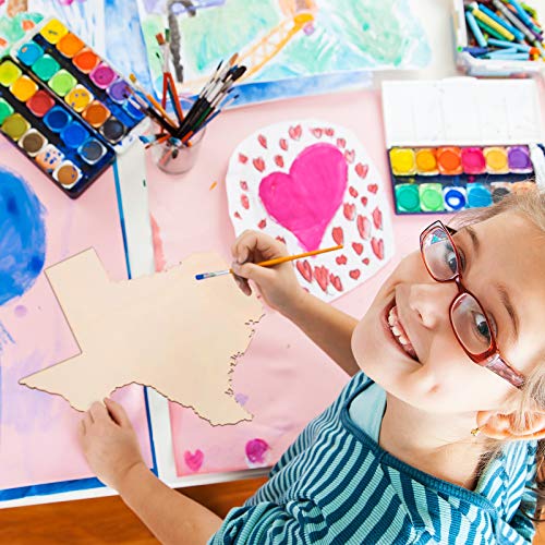 BBTO 3 Pieces Texas State Unfinished Wood Cutouts Texas State Wood Slices Texas State Wooden Paint Crafts Texas Christmas Ornaments Texas State BBTO