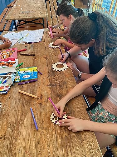 Wooden Gear Set up to 5.9" Unfinished Crafts & Decorations Steampunk Design DIY Paint the Gears Craft Supplies WoodArtSupply