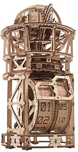 UGEARS Tourbillon Table Clock Kit - Sky Watcher 3D Wooden Puzzles Mechanical Clock Kit Idea DeskWood Clock Kits to Build - 3D Puzzles Model Kits for UGEARS