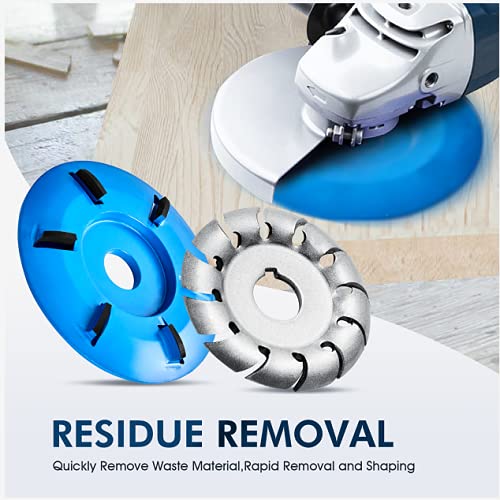 5 Pieces Wood Carving Disc Grinding Wheel Shaping Disc 12 Teeth Wood Polishing Shaping Disc,6 Teeth Wood Turbo Carving Disc,22 Teeth Grinder Chain Winllyat