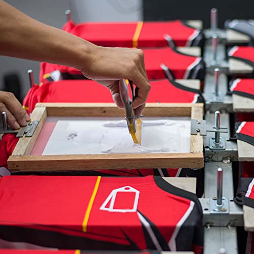 Pllieay 26Pcs Screen Printing Starter kit, 3 Different Size Wood Silk Screen Printing Frames with 110 Mesh, Screen Printing Squeegees, Inkjet Pllieay