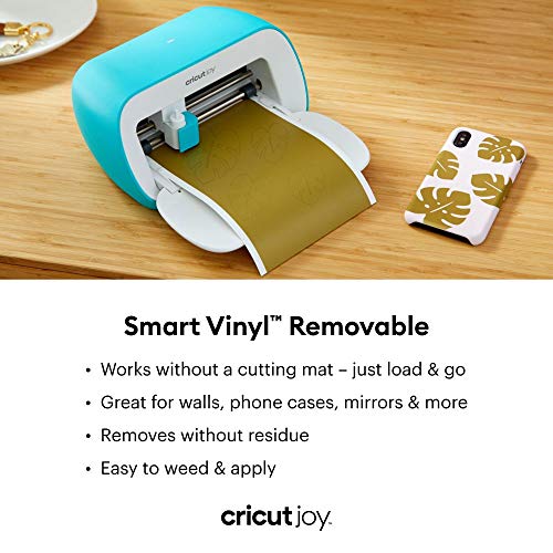 Cricut Smart Removable Matte Vinyl (5.5in x 48in, White) for Joy machine - matless cutting for shapes up to 4ft, & repeated cuts up to 20ft Cricut