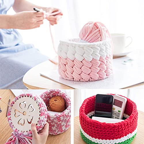 PZRT 100x3mm Round Wooden Basket Bottom Crochet Basket Base for DIY Basket Yarn Weaving Supplies Craft Making PZRT