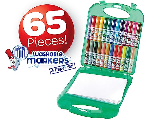 Crayola Pip Squeaks Marker Set (65ct), Washable Markers for Kids, Kids Art Supplies, Holiday Gift for Kids, Mini Markers, Stocking Stuffer, 4+ Crayola