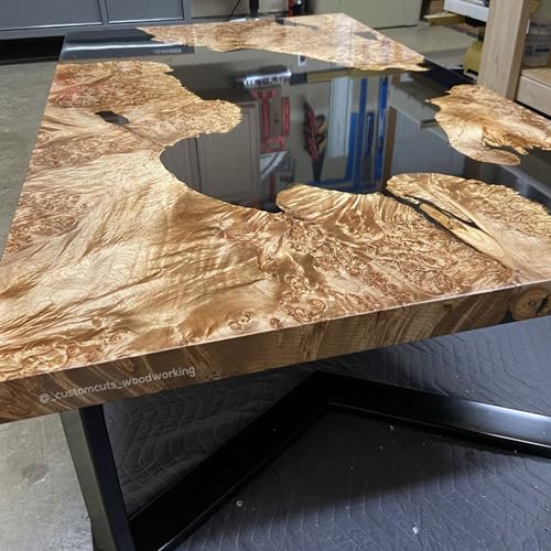 Deep Pour Epoxy Resin Liquid Glass 1.5 Gallon Kit, 2-4 inch Super Clear Flow Casting Resin Kit, High Temp Heat UV Resistant Epoxy, Bubble Free Food FGCI